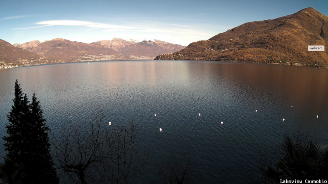 Webcam nördlich von Cannobio - Blick vom Campingplatz LAKEVIEW